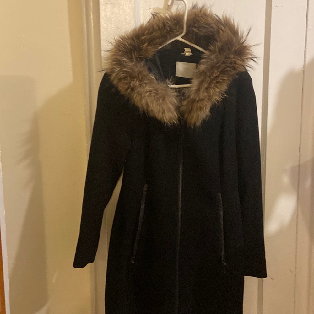Wool and genuine fur coat SOLD OUT !